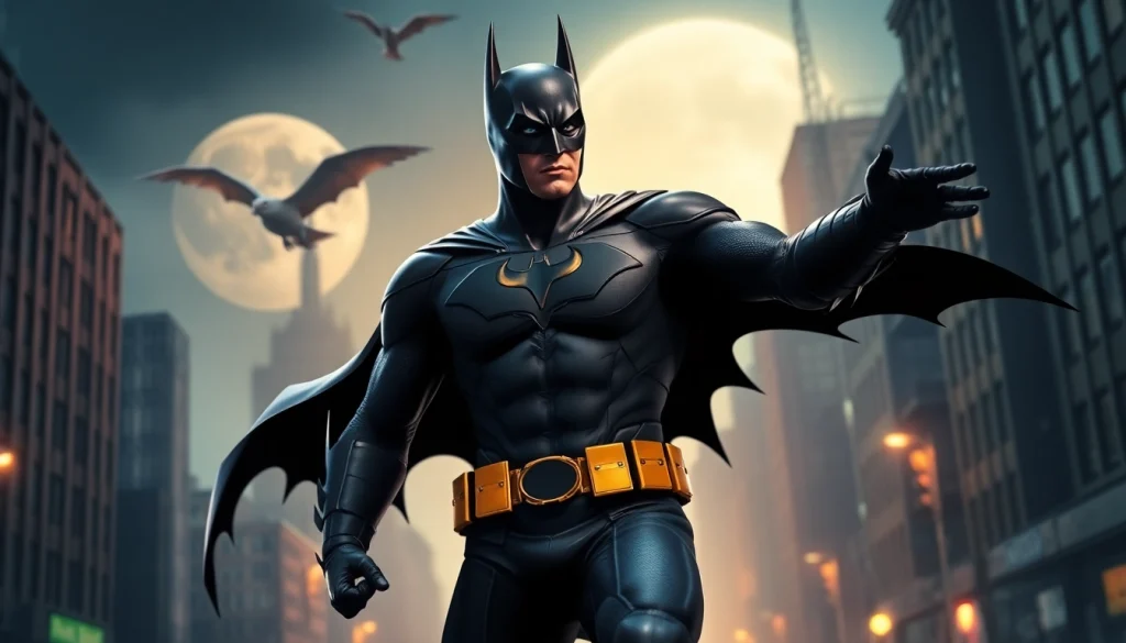 Batman menunjukkan keberanian dalam game batman138 di tengah gelapnya Gotham.