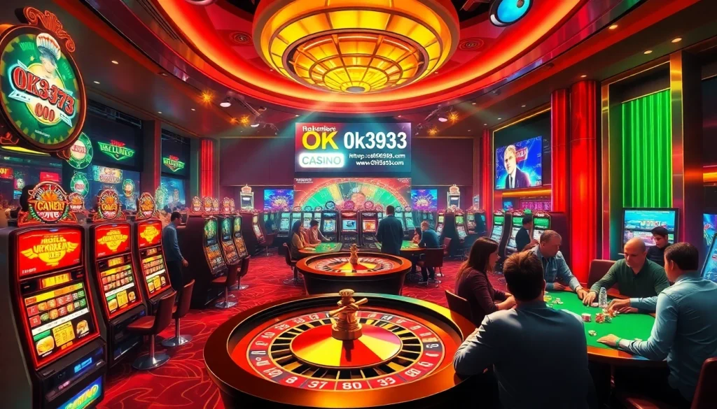 Explore thrilling casino scenes at https://ok9393.com/ with vibrant games, cards, and roulette.